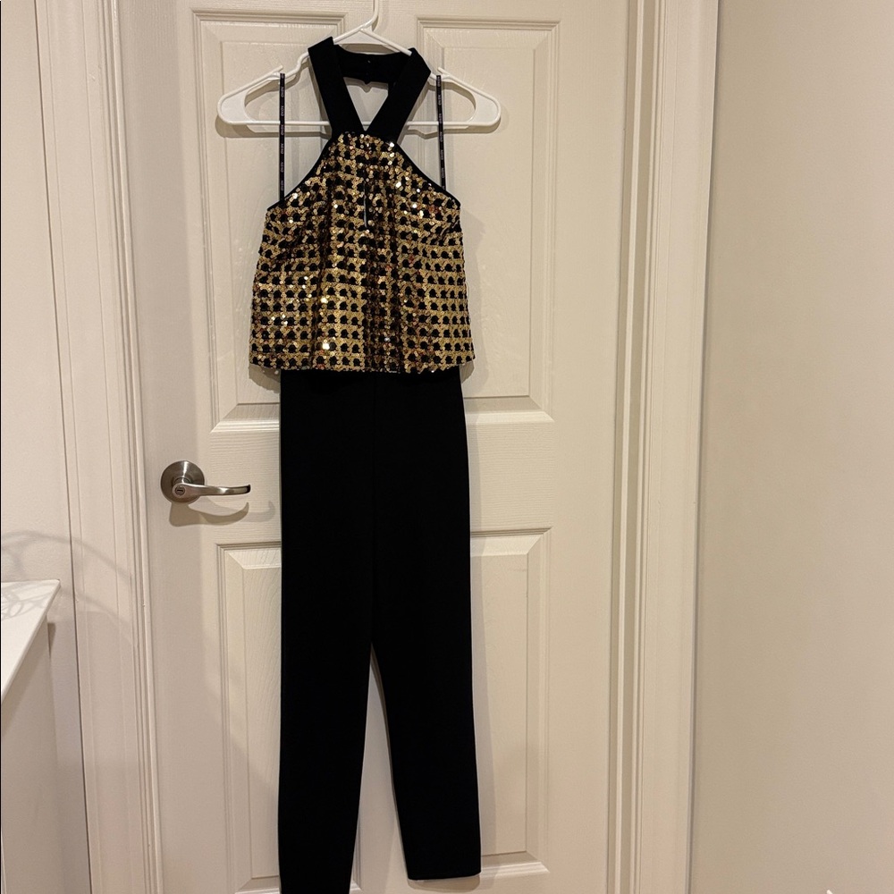 XOXO Black and Gold Jumpsuit